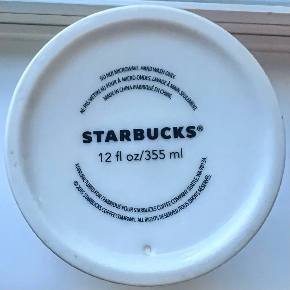 💙Starbucks ceramic reusable 12oz mug with lid